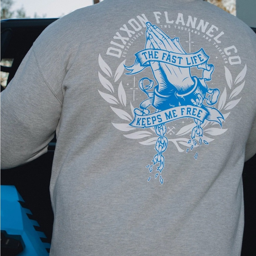 Dixxon Otto The fast life keeps me free zip hoodie brand new men’s medium